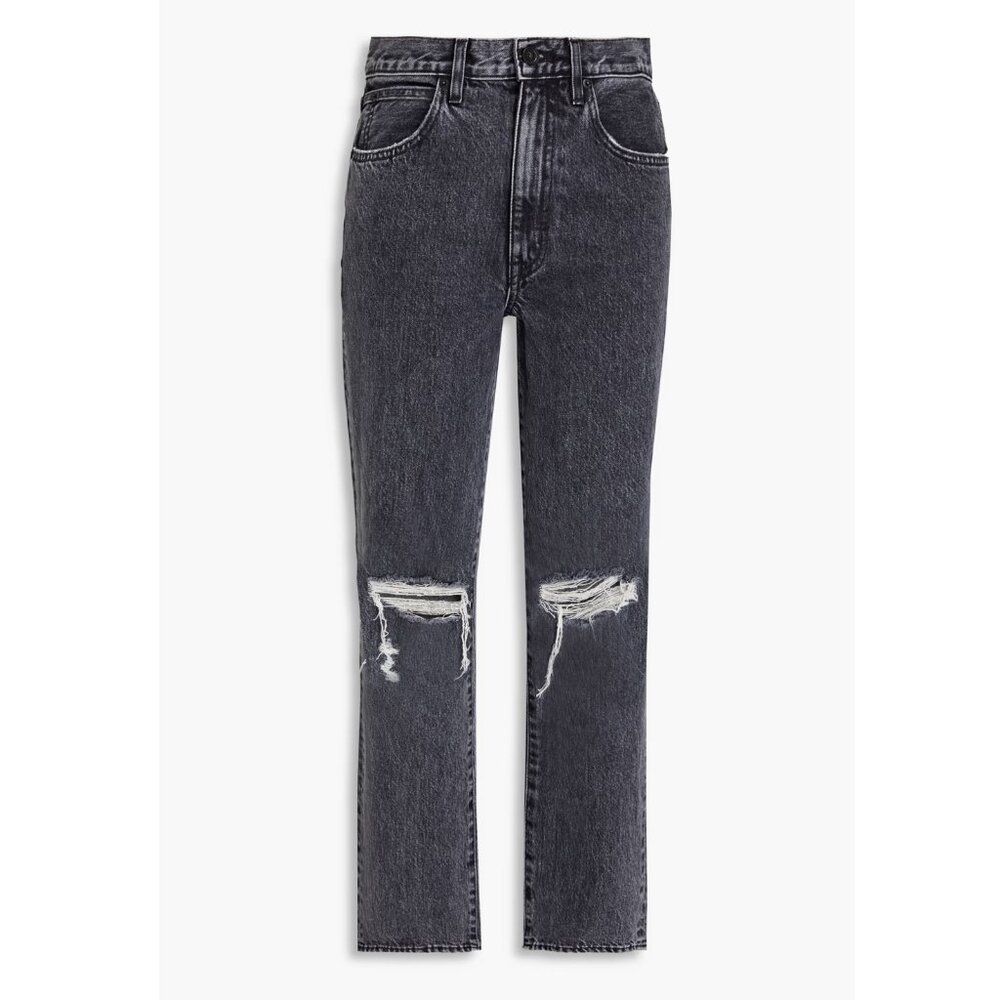 SLVRLAKE Beatnik Distressed High-Rise Jeans Sz 27 $317
